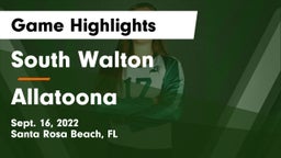 South Walton  vs Allatoona Game Highlights - Sept. 16, 2022