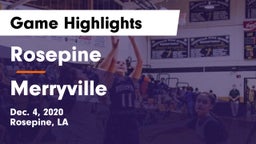 Rosepine  vs Merryville  Game Highlights - Dec. 4, 2020