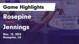 Rosepine  vs Jennings  Game Highlights - Nov. 15, 2023