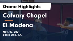 Calvary Chapel  vs El Modena  Game Highlights - Nov. 20, 2021