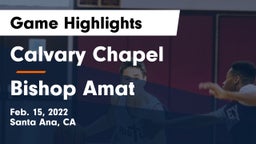 Calvary Chapel  vs Bishop Amat  Game Highlights - Feb. 15, 2022