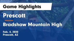 Prescott  vs Bradshaw Mountain High Game Highlights - Feb. 4, 2020