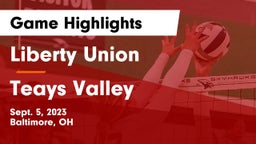 Liberty Union  vs Teays Valley  Game Highlights - Sept. 5, 2023