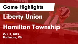 Liberty Union  vs Hamilton Township  Game Highlights - Oct. 3, 2023