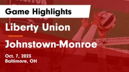 Liberty Union  vs Johnstown-Monroe  Game Highlights - Oct. 7, 2023