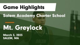 Salem Academy Charter School vs Mt. Greylock Game Highlights - March 3, 2023