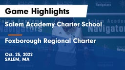 Salem Academy Charter School vs Foxborough Regional Charter Game Highlights - Oct. 25, 2022
