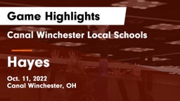 Canal Winchester Local Schools vs Hayes  Game Highlights - Oct. 11, 2022