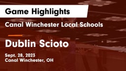 Canal Winchester Local Schools vs Dublin Scioto  Game Highlights - Sept. 28, 2023
