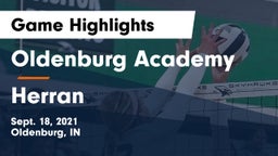 Oldenburg Academy  vs Herran Game Highlights - Sept. 18, 2021