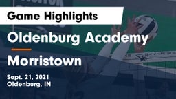 Oldenburg Academy  vs Morristown Game Highlights - Sept. 21, 2021