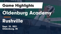 Oldenburg Academy  vs Rushville  Game Highlights - Sept. 25, 2021