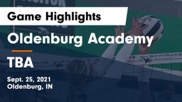 Oldenburg Academy  vs TBA Game Highlights - Sept. 25, 2021