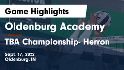 Oldenburg Academy  vs TBA Championship- Herron Game Highlights - Sept. 17, 2022