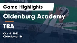 Oldenburg Academy  vs TBA Game Highlights - Oct. 8, 2022