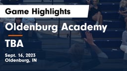 Oldenburg Academy  vs TBA Game Highlights - Sept. 16, 2023