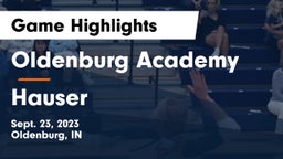 Oldenburg Academy  vs Hauser  Game Highlights - Sept. 23, 2023