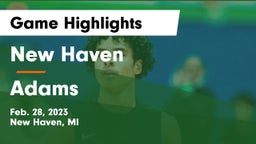 New Haven  vs Adams  Game Highlights - Feb. 28, 2023