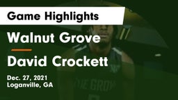 Walnut Grove  vs David Crockett  Game Highlights - Dec. 27, 2021