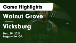 Walnut Grove  vs Vicksburg  Game Highlights - Dec. 30, 2021