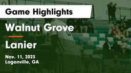 Walnut Grove  vs Lanier  Game Highlights - Nov. 11, 2023