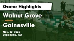 Walnut Grove  vs Gainesville  Game Highlights - Nov. 22, 2023