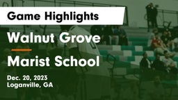 Walnut Grove  vs Marist School Game Highlights - Dec. 20, 2023
