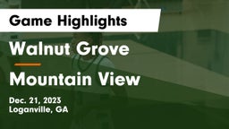 Walnut Grove  vs Mountain View Game Highlights - Dec. 21, 2023