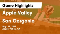 Apple Valley  vs San Gorgonio  Game Highlights - Aug. 17, 2019
