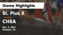 St. Pius X  vs CHSA Game Highlights - Dec. 2, 2021