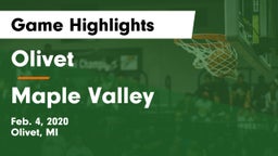 Olivet  vs Maple Valley  Game Highlights - Feb. 4, 2020