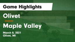 Olivet  vs Maple Valley  Game Highlights - March 8, 2021