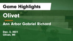 Olivet  vs Ann Arbor Gabriel Richard  Game Highlights - Dec. 3, 2021