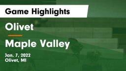 Olivet  vs Maple Valley  Game Highlights - Jan. 7, 2022
