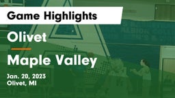 Olivet  vs Maple Valley  Game Highlights - Jan. 20, 2023