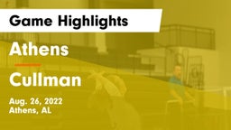 Athens  vs Cullman  Game Highlights - Aug. 26, 2022