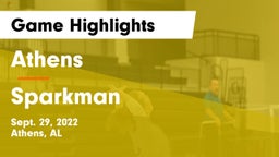 Athens  vs Sparkman  Game Highlights - Sept. 29, 2022