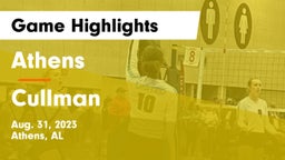 Athens  vs Cullman  Game Highlights - Aug. 31, 2023