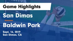 San Dimas  vs Baldwin Park Game Highlights - Sept. 16, 2019