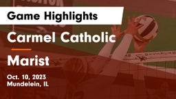 Carmel Catholic  vs Marist  Game Highlights - Oct. 10, 2023