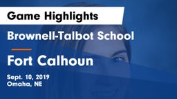 Brownell-Talbot School vs Fort Calhoun  Game Highlights - Sept. 10, 2019