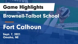 Brownell-Talbot School vs Fort Calhoun Game Highlights - Sept. 7, 2021