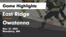 East Ridge  vs Owatonna  Game Highlights - Nov. 21, 2023