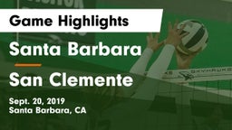 Santa Barbara  vs San Clemente  Game Highlights - Sept. 20, 2019