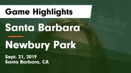 Santa Barbara  vs Newbury Park  Game Highlights - Sept. 21, 2019