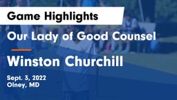 Our Lady of Good Counsel  vs Winston Churchill Game Highlights - Sept. 3, 2022