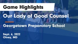 Our Lady of Good Counsel  vs Georgetown Preparatory School Game Highlights - Sept. 6, 2022