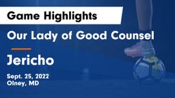 Our Lady of Good Counsel  vs Jericho  Game Highlights - Sept. 25, 2022