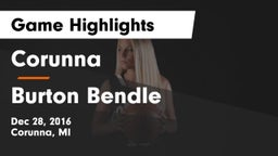 Corunna  vs Burton Bendle Game Highlights - Dec 28, 2016