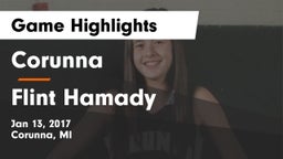 Corunna  vs Flint Hamady Game Highlights - Jan 13, 2017